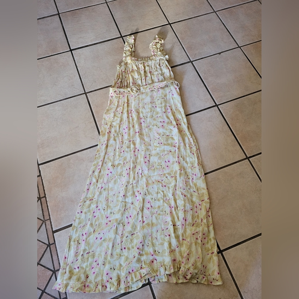 Faithfull the Brand Yellow Floral Maxi Dress